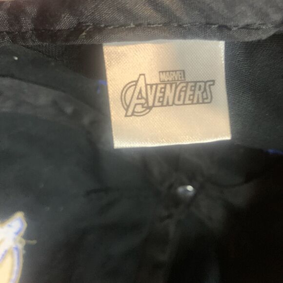 Avengers Youth Hat Cap Black with Blue A logo Strapback - Picture 7 of 7